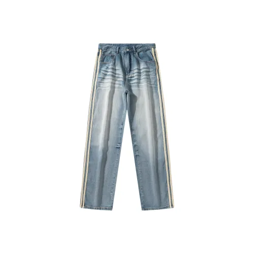 MEXISHION Светло-синие унисекс джинсы