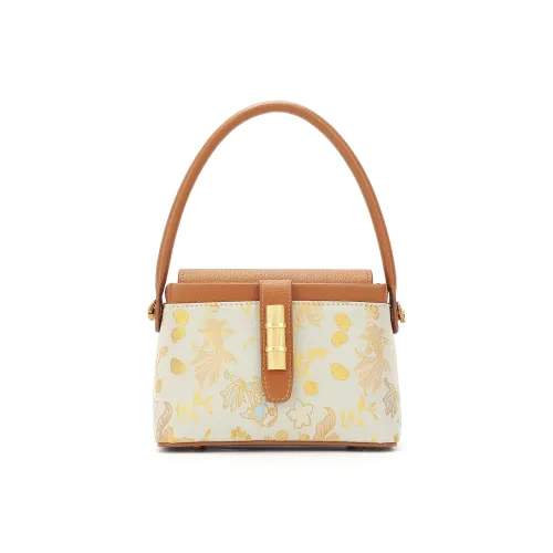 ESNSY Тутовый шелк с коровья кожа Сумка Женская Золотая рыбка Морская трава