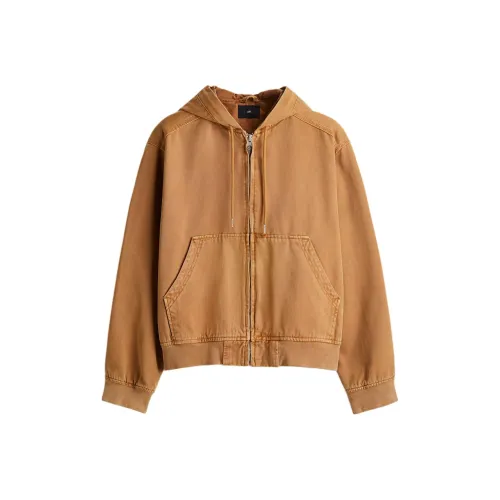 H M Мужские куртки горчичного и желтого цвета