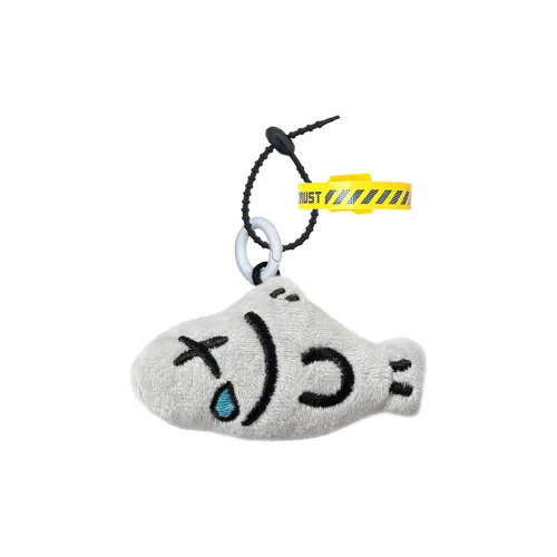 FULUOKANG Супер Очаровательный CHISELED Tears Серый Рыбка Рюкзак Украшение Милый Исцеление Плюшевый Подвеска 8 см Высокий