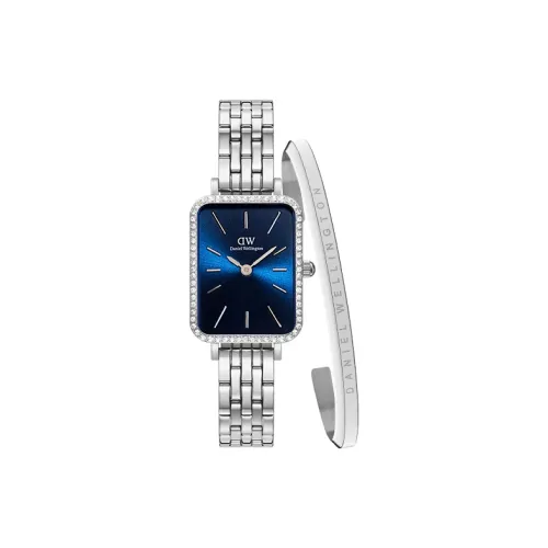 Daniel Wellington Женские часы Кварцевый механизм Ремешок из нержавеющей стали Синий циферблат