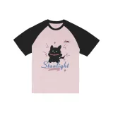 Розовый, черный, электрический, кошка