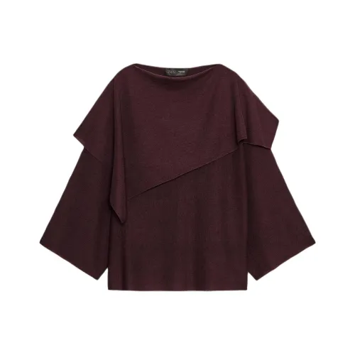 ZARA Collaboration Баклажаново-фиолетовый Женский Трикотаж