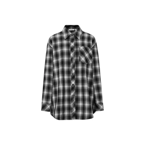 Hopeshow Черный Lining Fabric Белый Клетка 901 Женская Рубашка