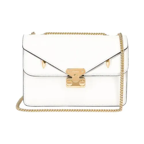 FENDI Сумка через плечо из коровьей кожи среднего размера белая женская