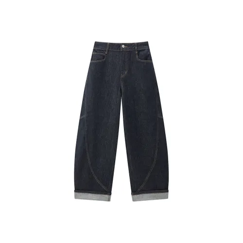 LEDIN Темно-синий деним в наличии Женские джинсы