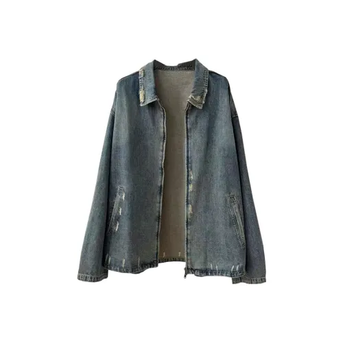 MEANALOT Грязно-синий Женские Джинсовые куртки