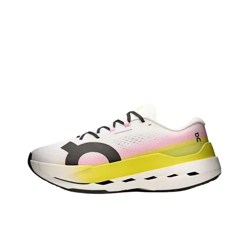 On Cloudboom Ma Дышащая Поддержка Марафон Беговые кроссовки Мужские Желто-розовые