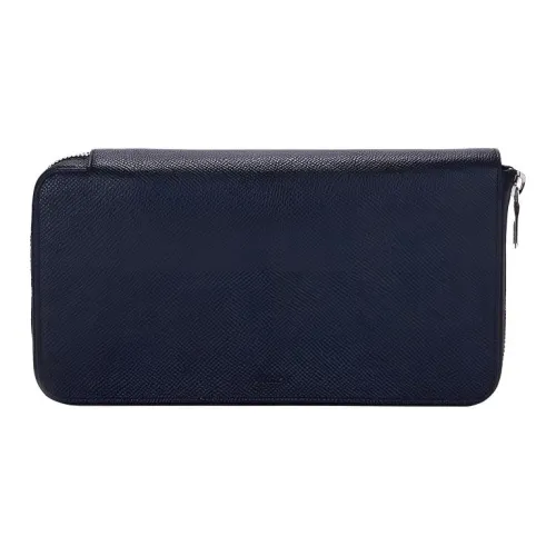 BALLY Натуральная кожа Клатч Кошелек Мужской Темно-синий