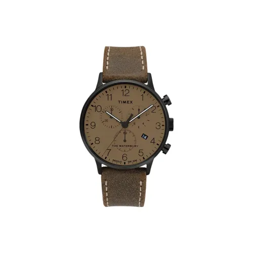 TIMEX WATERBURY Collection Наручные часы Кварцевый механизм Кожаный ремешок 40 мм Кофейный циферблат Унисекс