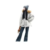 Экрю Хлопковый пуховик