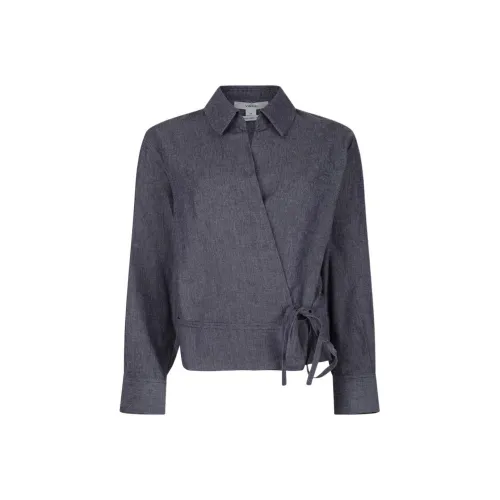 VINCE Средний Индиго Женские Рубашки