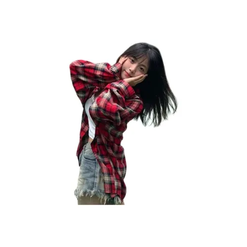 RDRE Женские рубашки в красной клетке