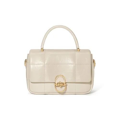 CNOLES Сумка из синтетической кожи обычный размер женский белый шоколад темный шоколад