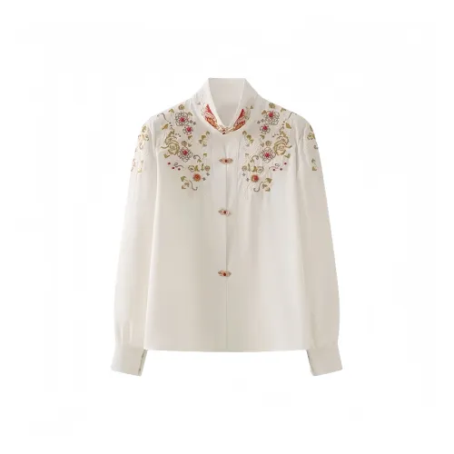 SONDR Рубашка Женская с пуговицей белого цвета