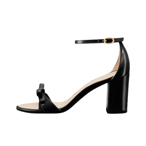 Stuart Weitzman SW Nudist Felicity Блок One Ремень Сандалии 7,5 см Женские Черный