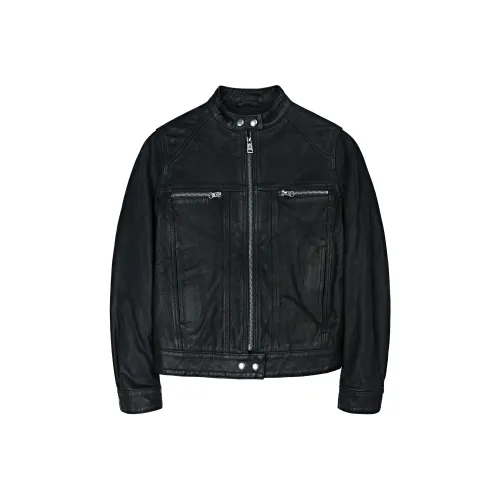 MCS Черный Z9 Женские Кожаные Куртки