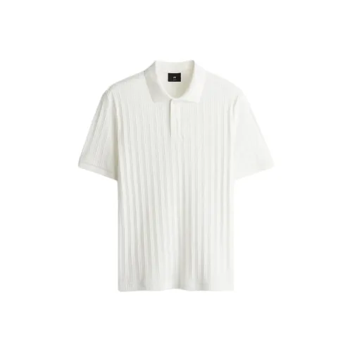 H M Кремовая мужская поло рубашка