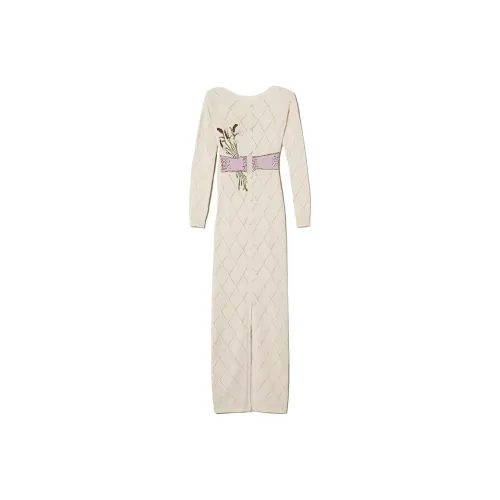 TWINSET Milano FW25 Длинное Платье с Длинными Рукавами Женское