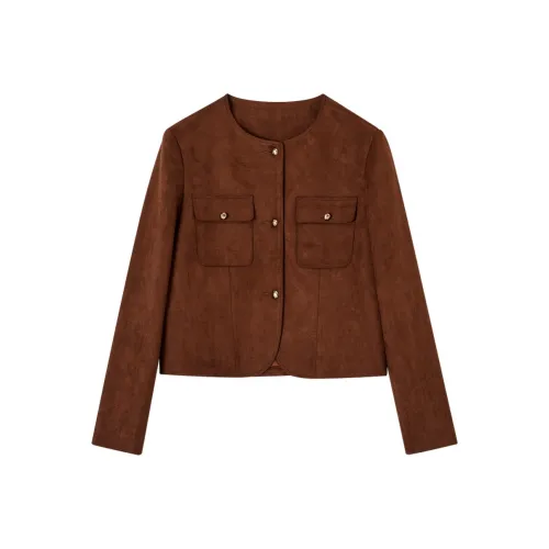 Dme Кирпично-красный Женский Короткий Пальто