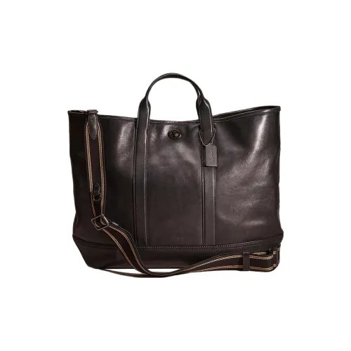 COACH Toby Телячья кожа Сумка через плечо Сумка Большая Женская Черная