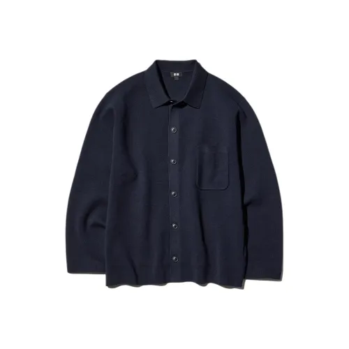 UNIQLO Темно-синие мужские куртки