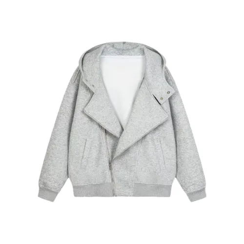 Wang Leshi Серый Женские Бархатные Куртки