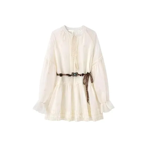 MO VOICE Длинное платье с длинными рукавами женское