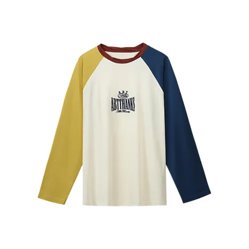 Abigthanks Белая подкладочная ткань Цветовые блоки Унисекс T-рубашки