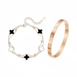 Счастливый Четырехлистный Клевер Одежда Комплекты - Черный