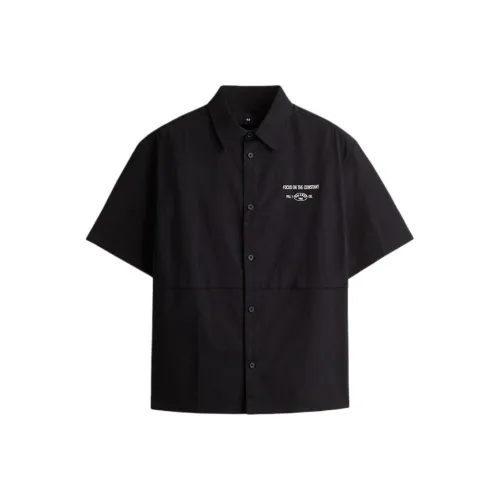 H M Мужские Черные Рубашки