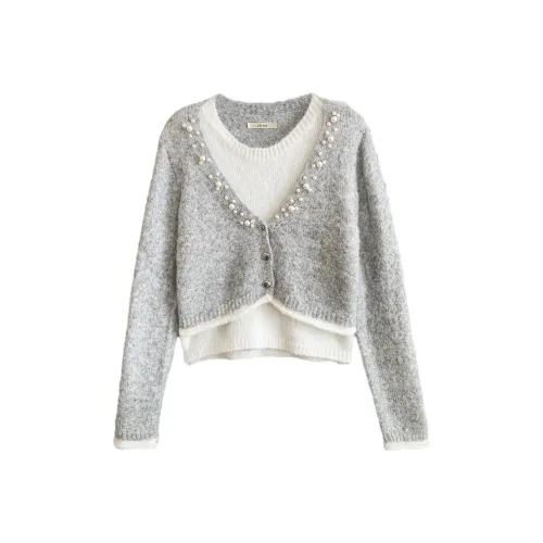 OUBO Светло-серый Женский Трикотаж