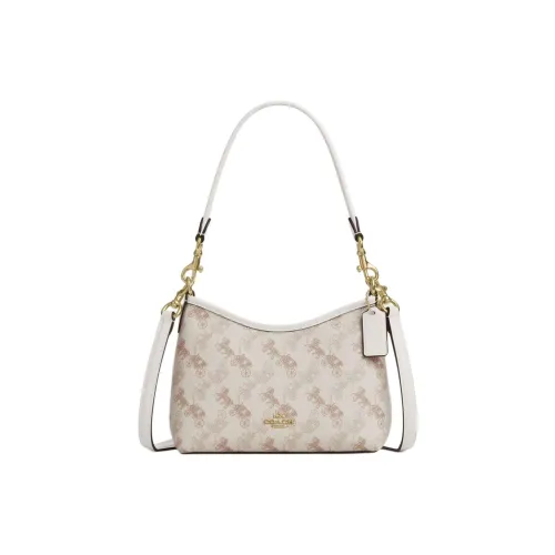 COACH Laurel Искусственная кожа Плечевая сумка Маленькая Женская Экрю