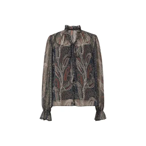 Hopeshow Peshri Зеленый цветочный 655 Женские Рубашки