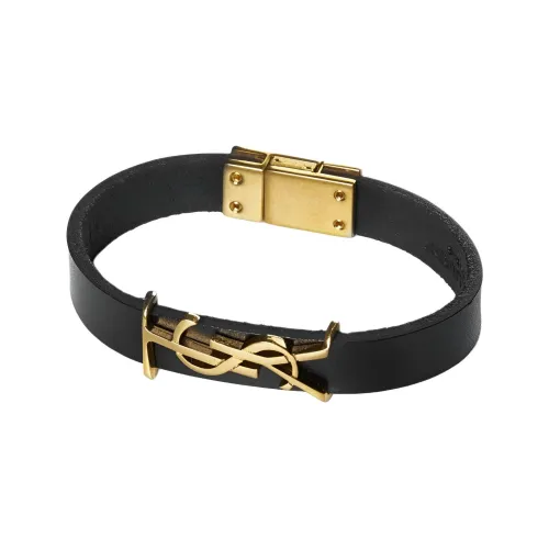 SAINT LAURENT Телячья кожа Браслеты Женские Черный