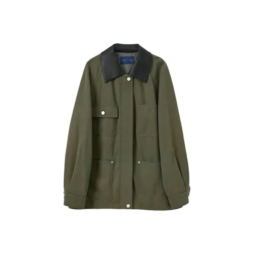 3COLOUR Лесной зеленый Женское короткое пальто