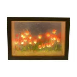 Розовый тюльпан, ночник, фоторамка + 30 цветочный