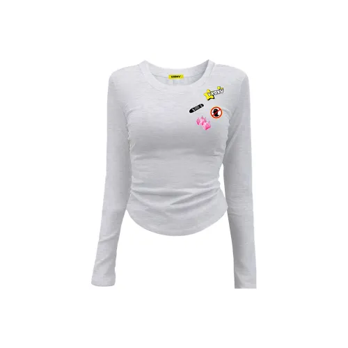 VXOXV Длинный рукав Т-рубашка Женская