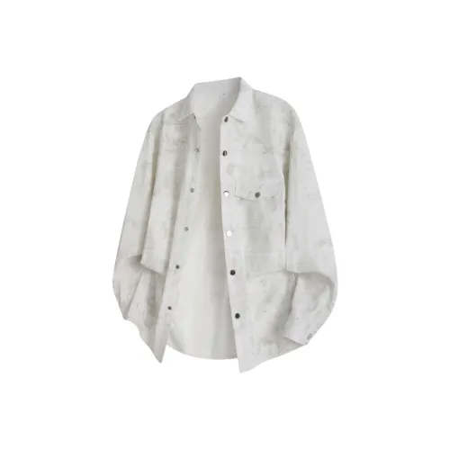 CariteSport Бизнес Свободный крой Модный Длинный рукав Рубашка Унисекс