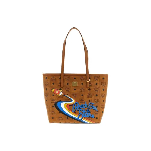 MCM Toni Полиуретан Тоут Сумка Плечевая Сумка Маленькая Женская Коричневая