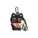 Красный фартук + Желтая ложка - Большеглазый черный кот