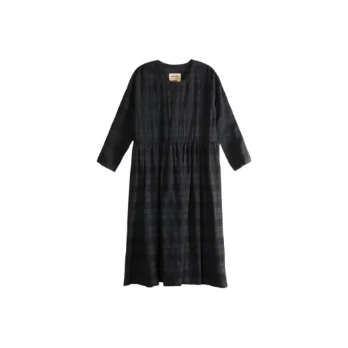 UMA WANG Длинное платье с длинными рукавами женское