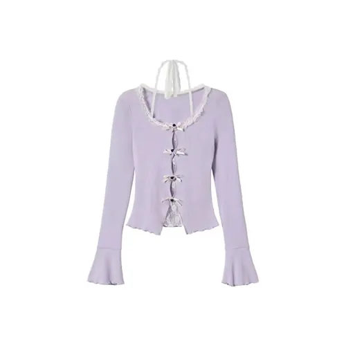 KYKW Фиолетовые Женские T-рубашки