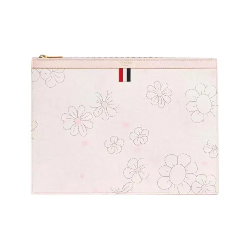THOM BROWNE· Pebble Leather Clutch Men's Light Pink