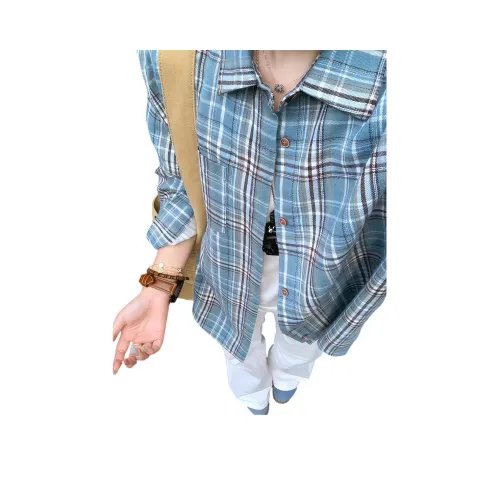 IS CAT GRNL Синий Унисекс Рубашки