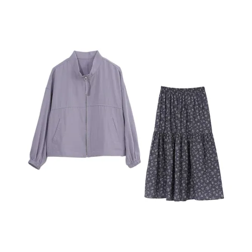 ZIMO Светло-фиолетовый женский комплект с юбкой