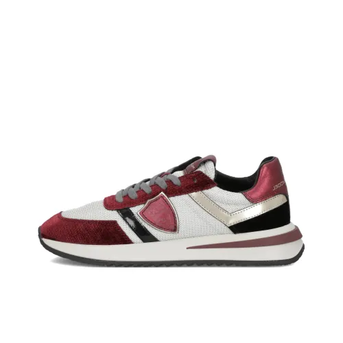 PHILIPPE MODEL Tropez 2,1 Дышащий Низкий Топ Повседневная Обувь Женская Бордовый