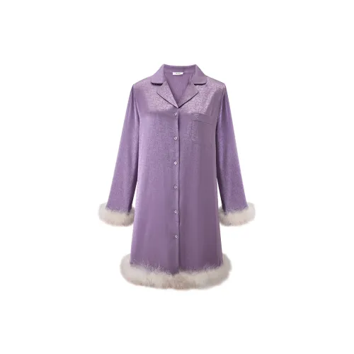 MY BODY Фиолетовый и Молочно-белый Женские Банные халаты для свиданий