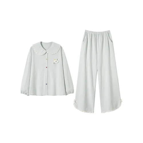 MIOJUER Светло-зеленый женский пижамный комплект