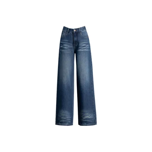 NINIUWOKU Blue Women's Jeans NINIUWOKU Синий Женские Джинсы